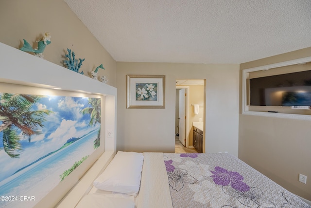 bedroom with a textured ceiling