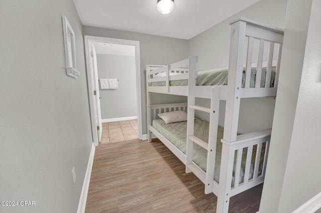 bedroom featuring light hardwood / wood-style floors