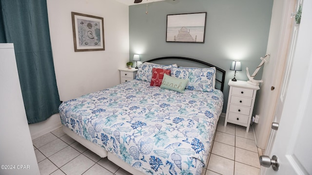 view of tiled bedroom