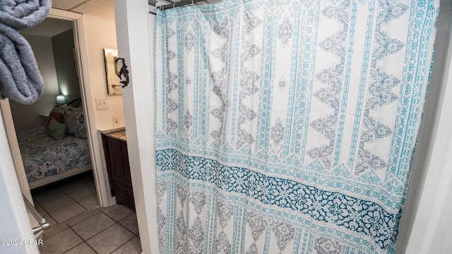 bathroom featuring vanity and tile patterned floors