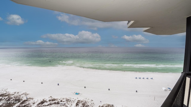 property view of water with a view of the beach