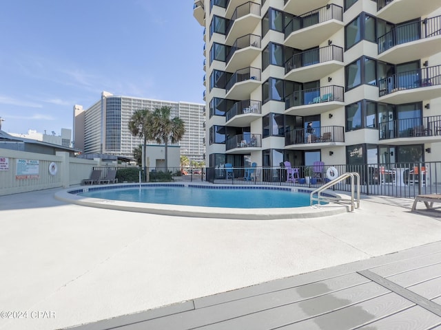 view of pool with a patio