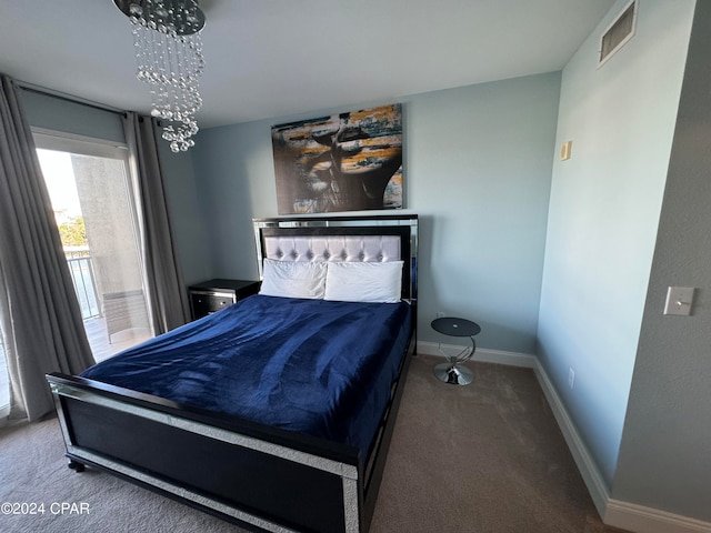 bedroom featuring carpet flooring