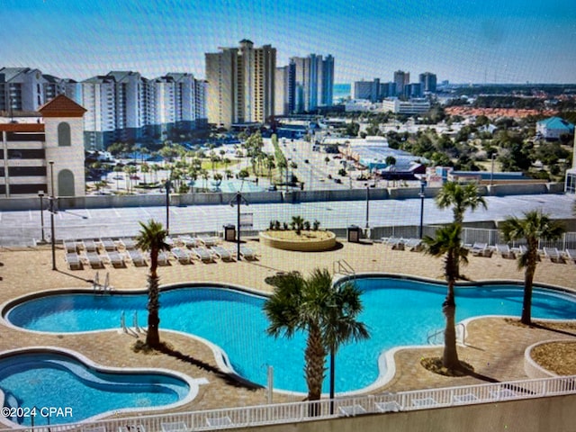 view of pool with a patio