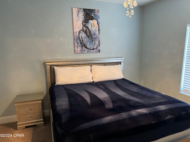 bedroom featuring carpet flooring