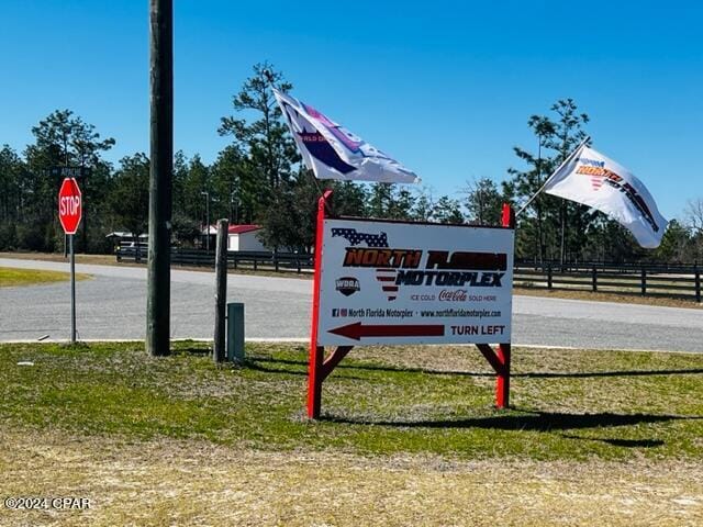 view of community sign