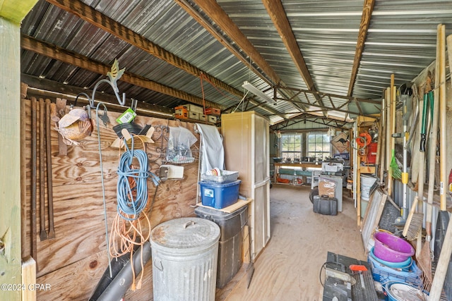 view of storage room