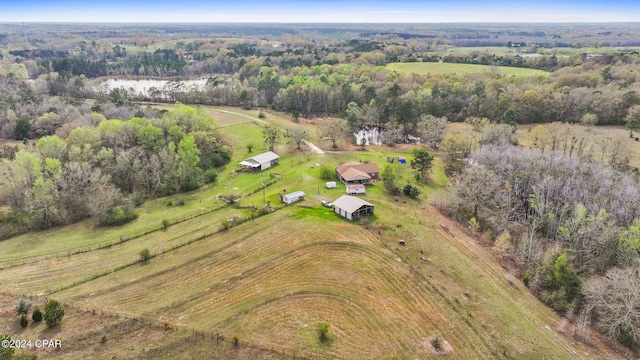 aerial view featuring a rural view