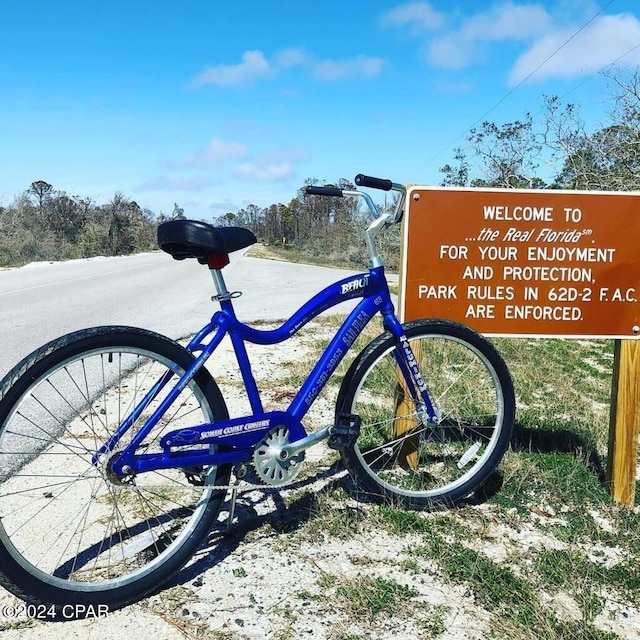 view of community sign