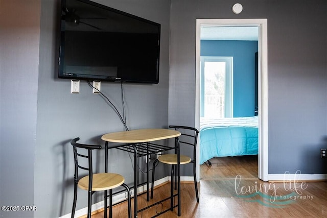 dining area featuring hardwood / wood-style floors