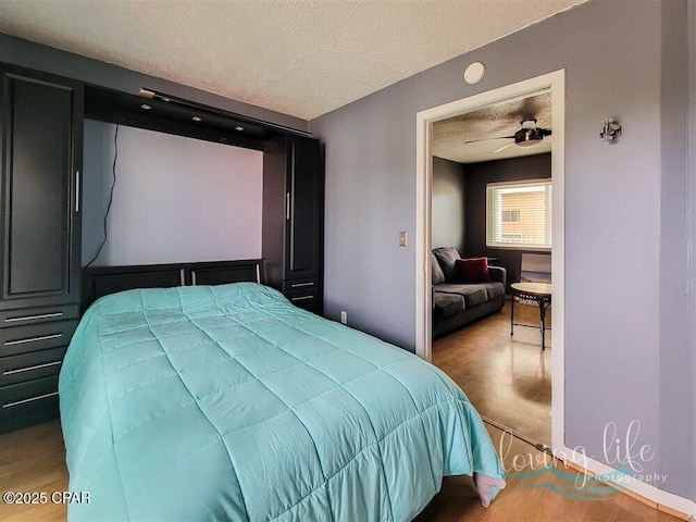 bedroom featuring a textured ceiling