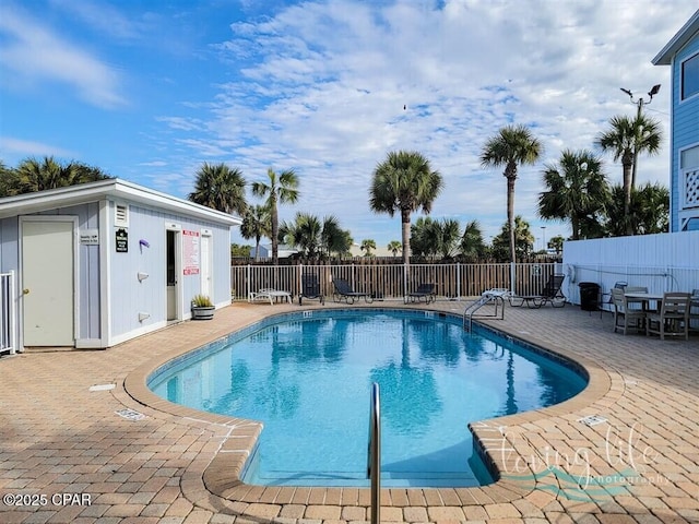 view of pool with a patio