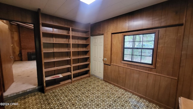 interior space featuring light tile patterned flooring