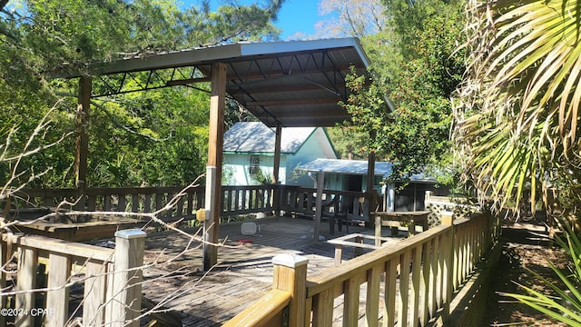 view of wooden deck