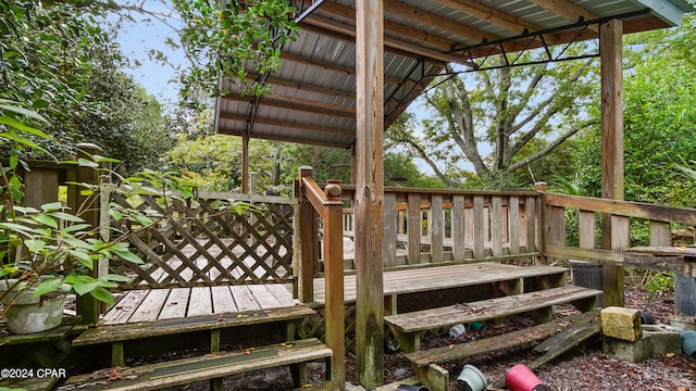 view of wooden terrace