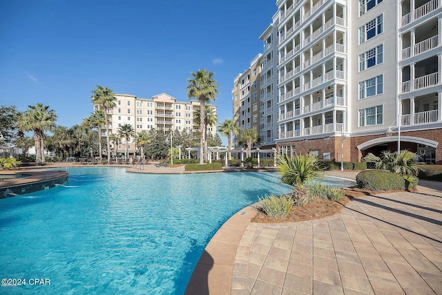 pool featuring a patio