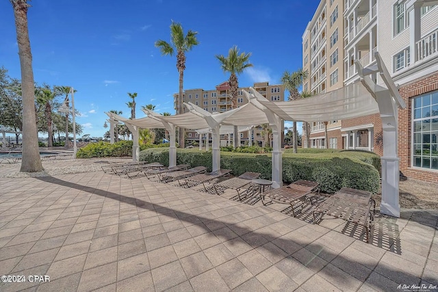 view of property's community featuring a pergola