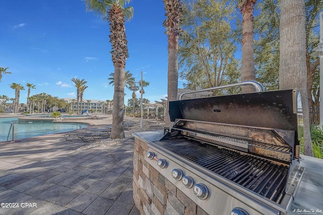 view of patio / terrace with a community pool