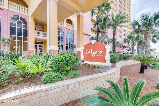 view of community sign