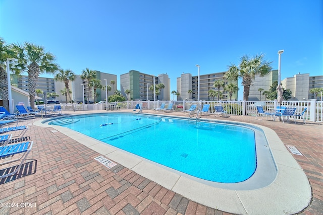 view of pool with a patio