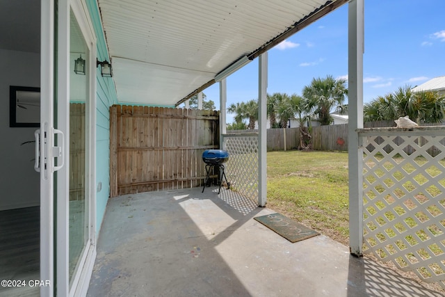 view of patio / terrace with area for grilling