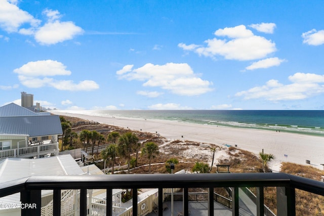 water view featuring a beach view