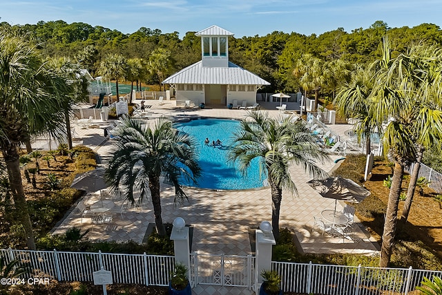 view of pool with a patio