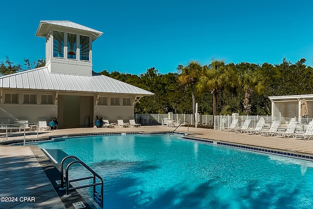 view of pool with a patio area