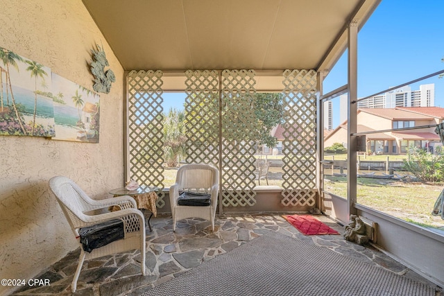 view of sunroom