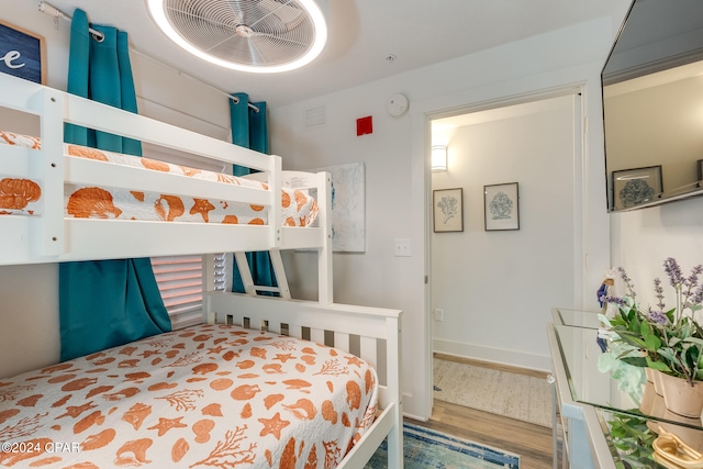 bedroom featuring hardwood / wood-style flooring