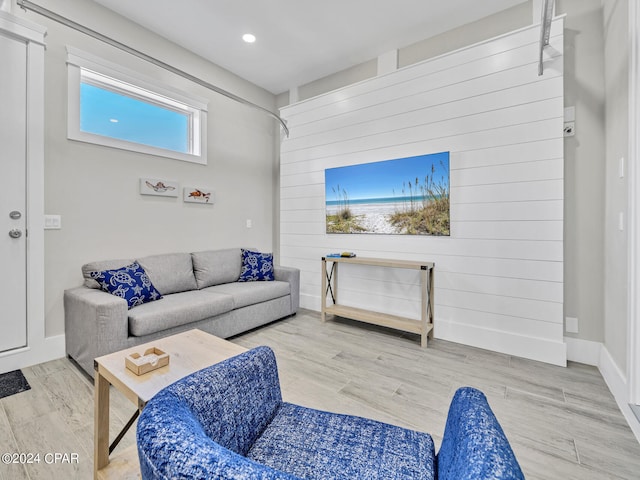 living room featuring hardwood / wood-style flooring