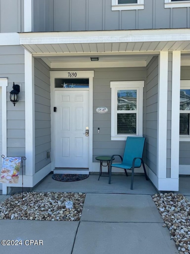 view of doorway to property