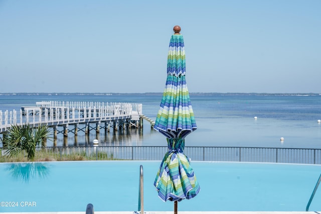 view of water feature