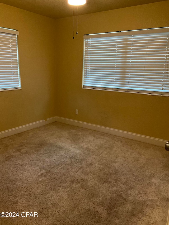 view of carpeted empty room