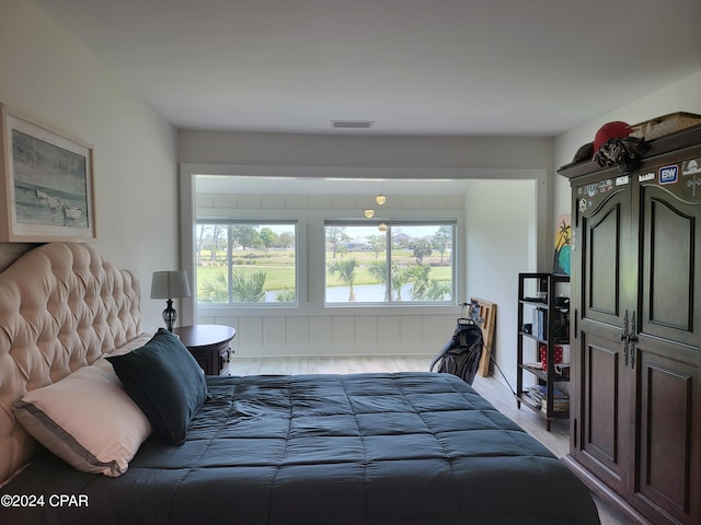 bedroom featuring hardwood / wood-style flooring