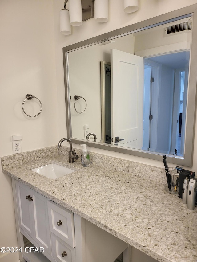 bathroom with oversized vanity