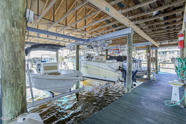 view of dock