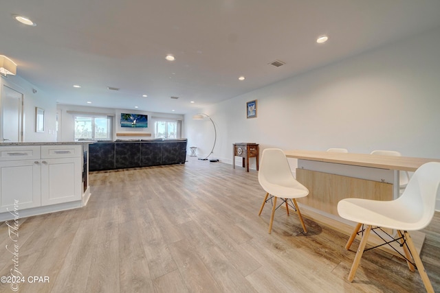 interior space featuring light hardwood / wood-style floors