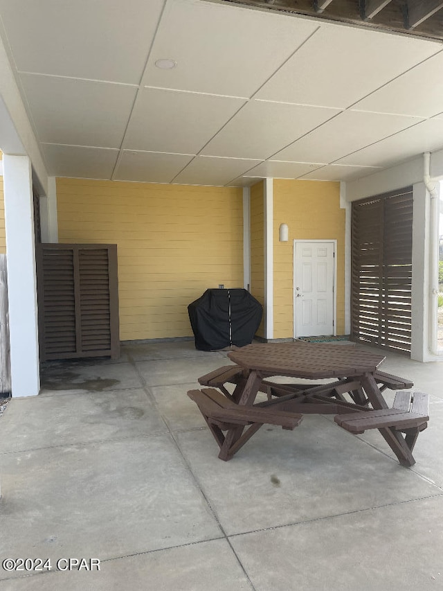 view of patio featuring grilling area