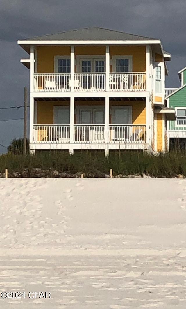 exterior space with a balcony