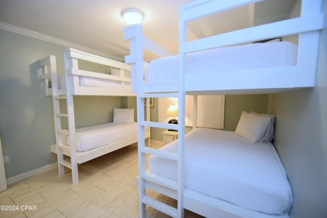 bedroom featuring ornamental molding