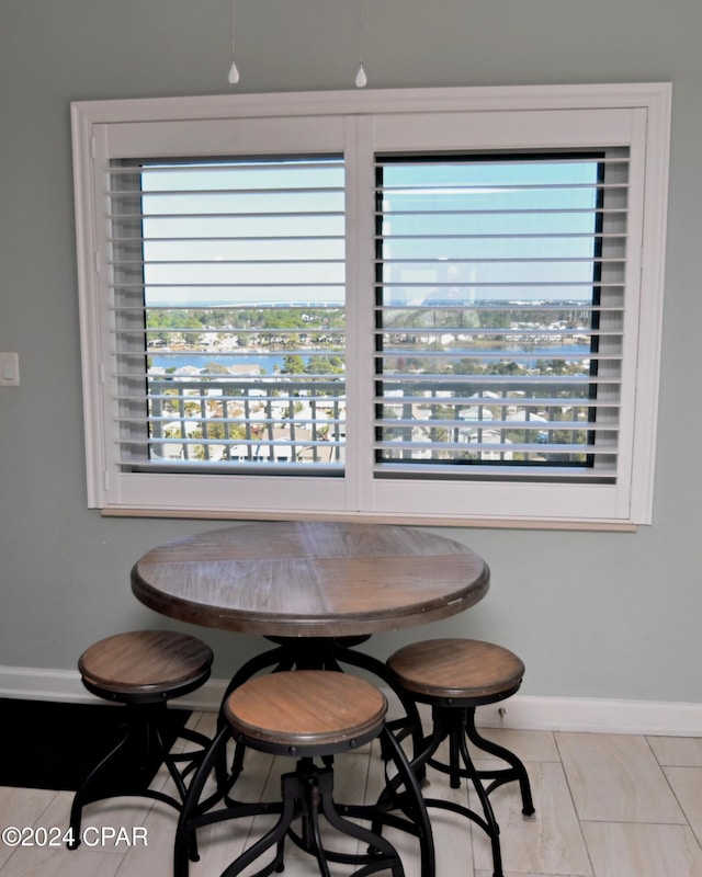 view of dining room