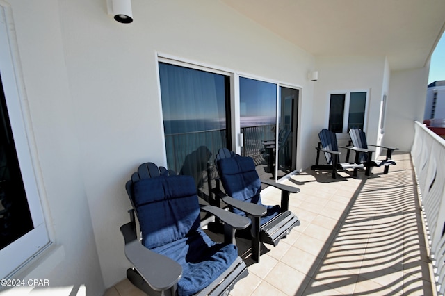 view of patio with a balcony