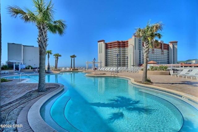 view of pool with a patio area