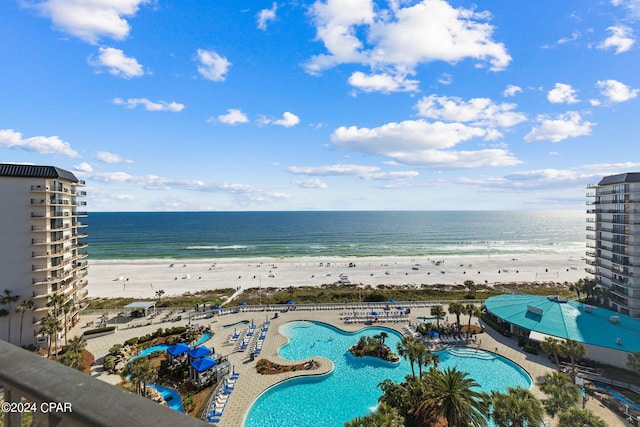 water view featuring a view of the beach