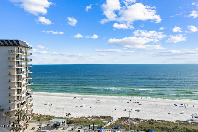 water view featuring a beach view