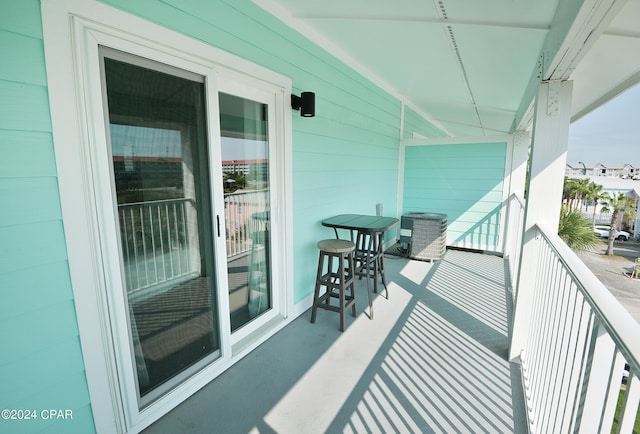 balcony with central AC