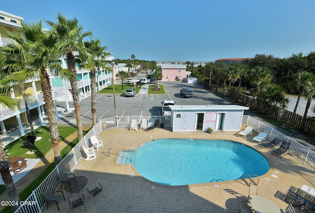 view of pool with a patio area