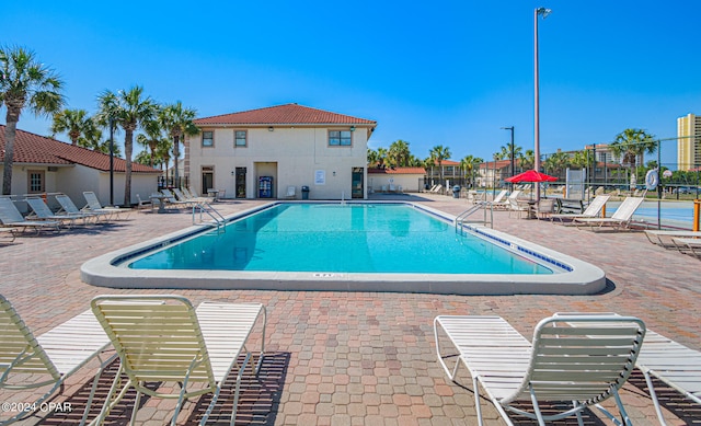 view of pool with a patio