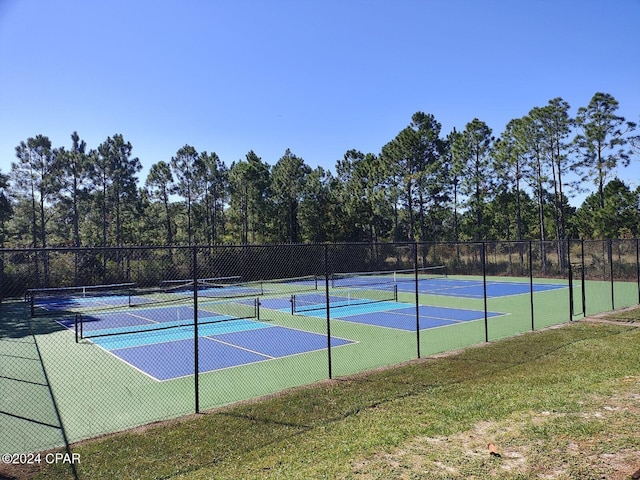 view of tennis court